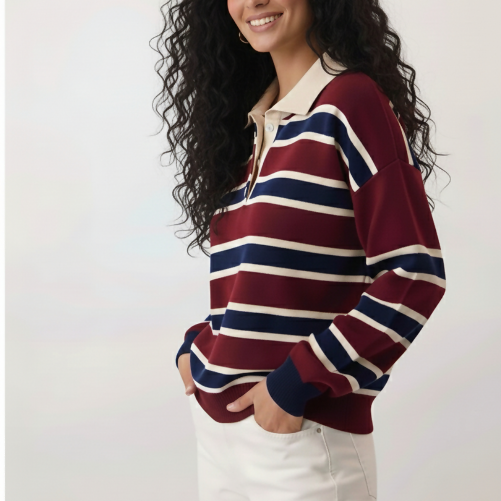MY PEANUT Ozge Striped Polo