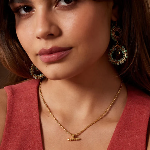 Mini T-Bar Gold Necklace