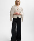 Daisy knit sand, Rose cardigan sand, Nicky trouser black