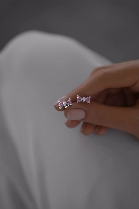 Earstuds Pink Bow