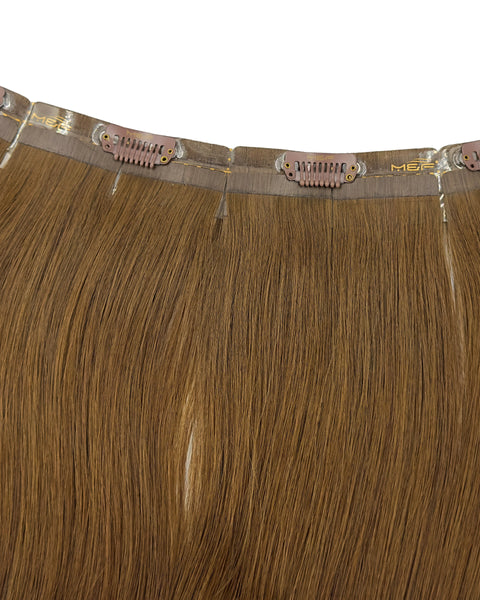 Hair Extensions â€“ S18 Big Bundle (Sizes E + F), Color 4# Light Brown | 18-Inch Clip-In Extensions