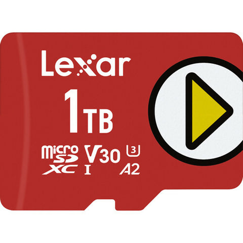 بطاقات LEXAR PLAY سعة 1 تيرابايت MICROSDXC UHS-I، بسرعة قراءة تصل إلى 160 ميجابايت/ثانية C10 A2 V30 U3 