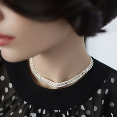 Pearl choker 35 cm