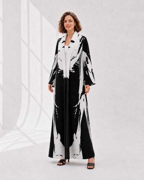 Abu Dhabi Abaya Black White