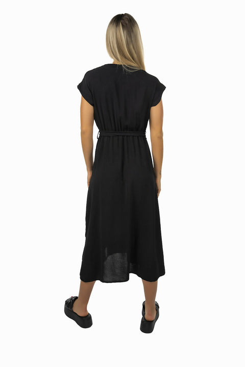 MY PEANUT Black Chiffon Dress