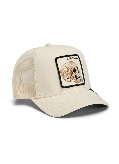 Goorin Bros Suede Cancelled Skull Trucker Cap