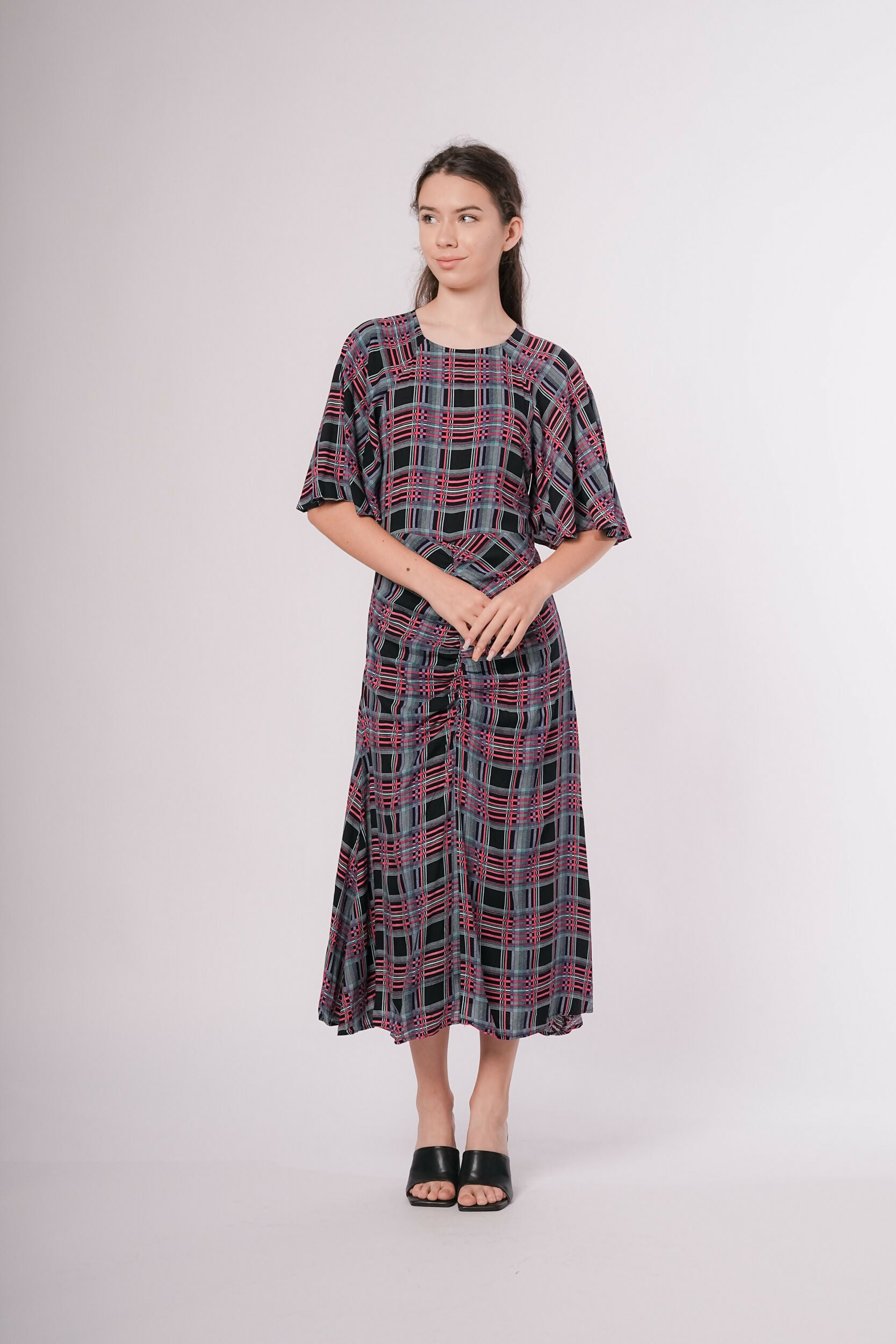 MY PEANUT Le Tartan Midi Dress