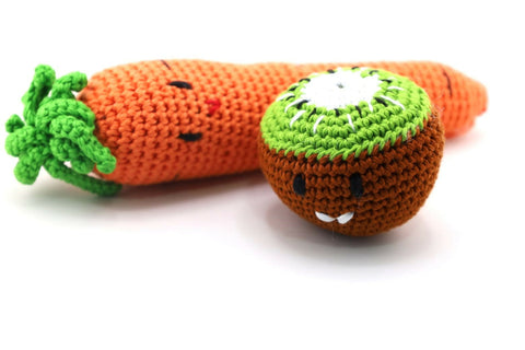 susarts crochet fruit & vegetable '' kiwi, carrot''
