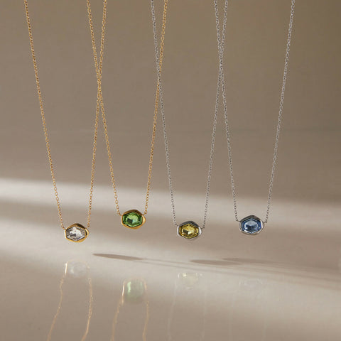 The Yellow Hexagon Necklace