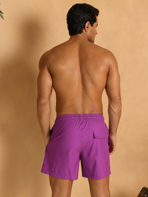 Purple Plain Swim Shorts