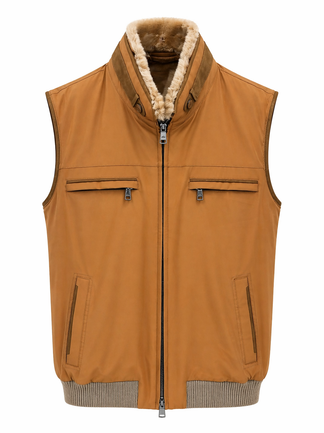 silk nylon combined with an ultimum cashmere lining Camel