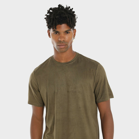 TYNT Premium Suede T-shirt/Olive Green