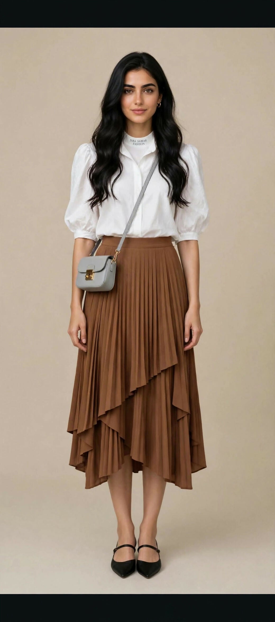 Pleated Maxi Skirt