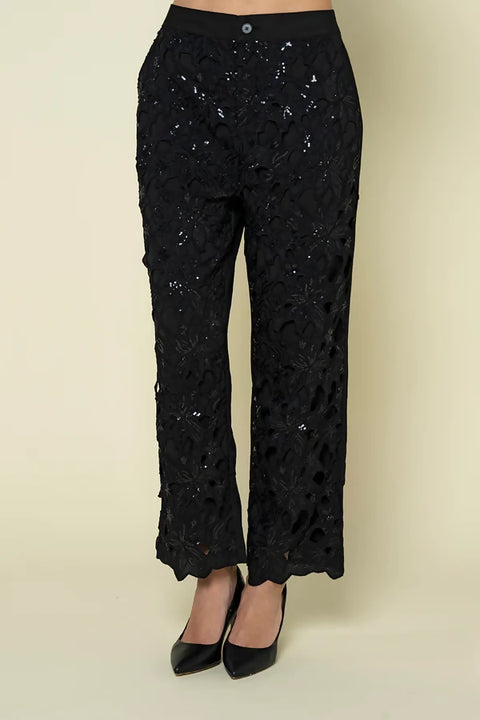 ELENI EMBROIDERED PANTS