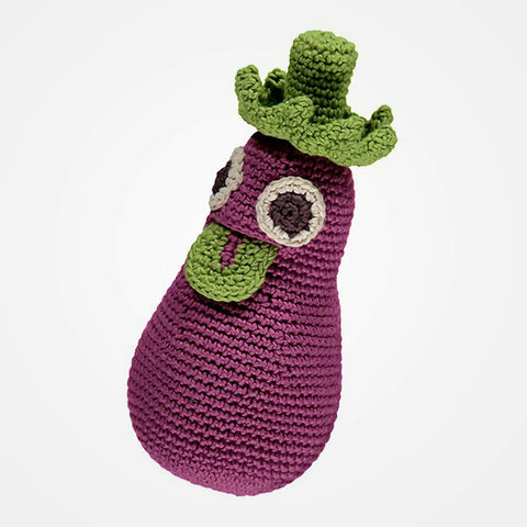 susarts crochet doll '' eggplant'' rattle