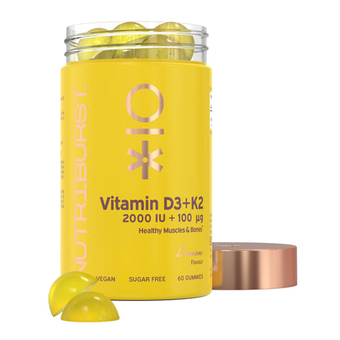 Nutri Burst VITAMIN D3 + K2 - Lemon Flavor (60 Gummies) - Food Supplement