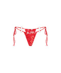 Ruched tie side bottom with rings front RSW