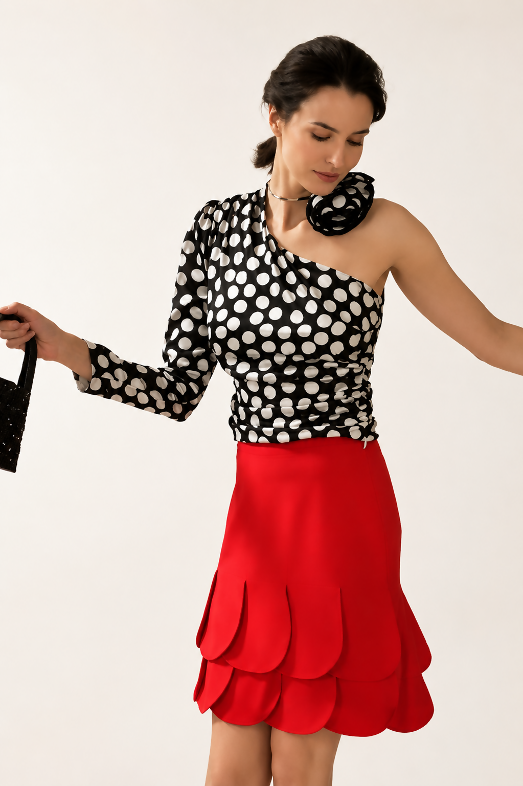 Polka Dot Sheer Shirt