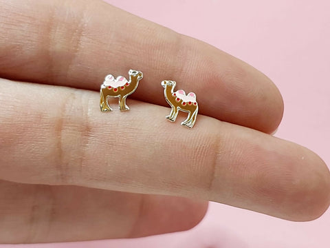 Camel Stud Earrings