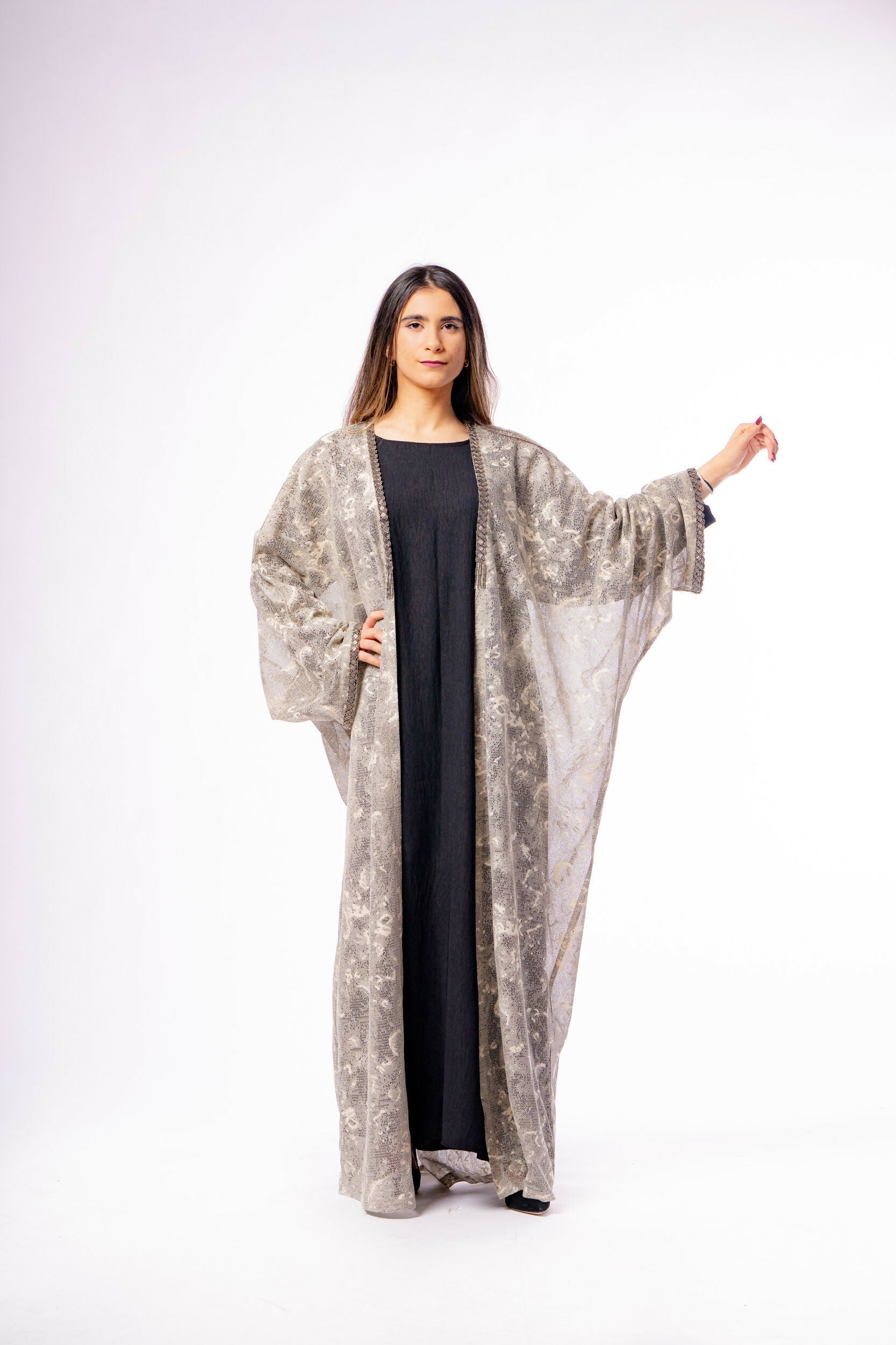 Open abaya Modren Abaya Page color with free size