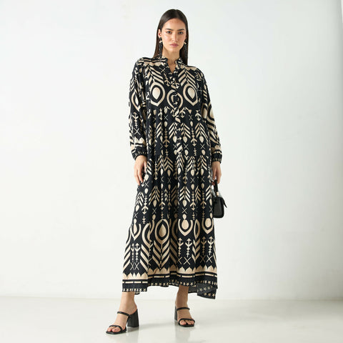 AOP maxi dress
