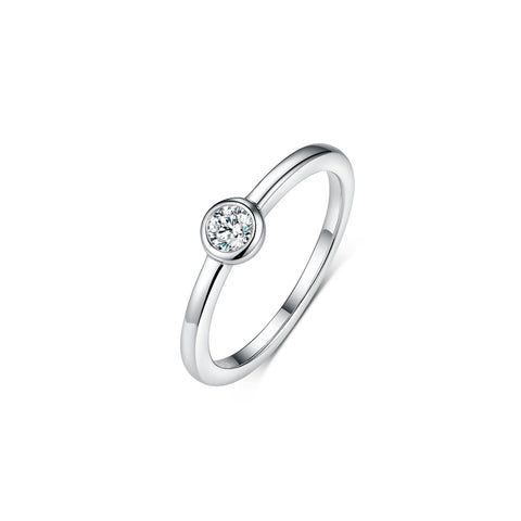 Ring with a solitaire-gem