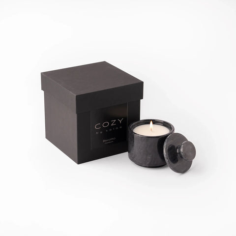Organic Handmade Soya Candle in Marble Jar Biscotto