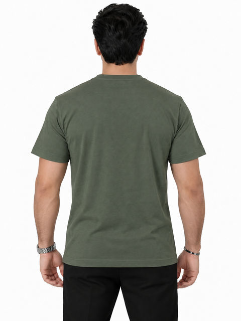 ANGELO KAHEL - CREW NECK T-SHIRT KHK - VT-1044