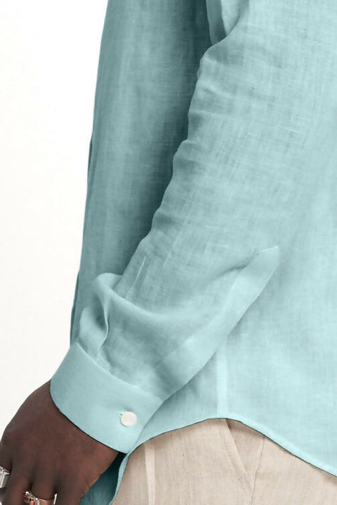 Fira LS Linen Shirt Mint Green