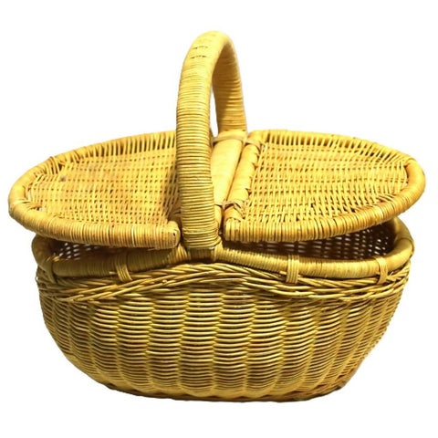 Susarts handmade rattan basket with cover