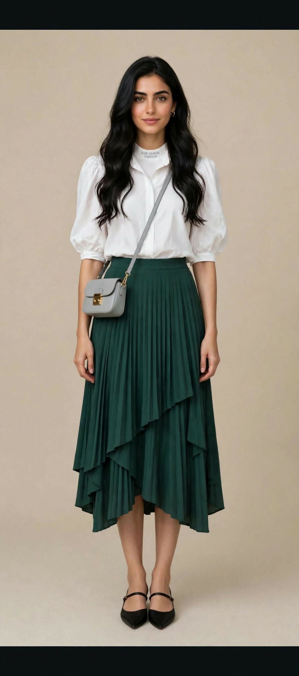 Pleated Maxi Skirt