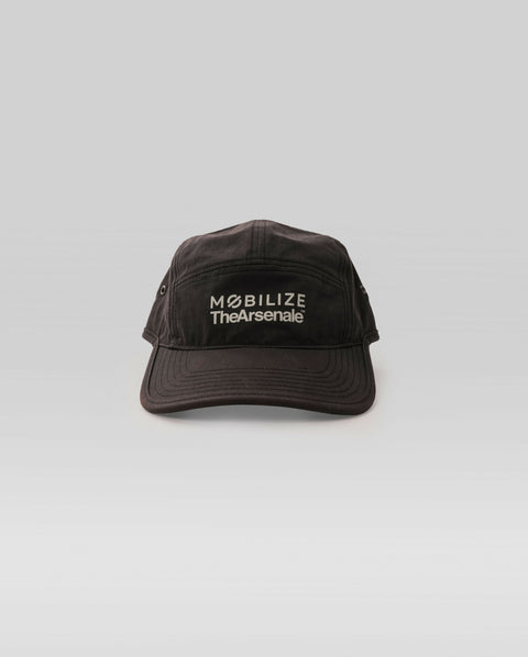 TheArsenale Jet Black 5-Panel Tech Cap