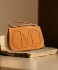 MIAR LOGO POUCH BROWN-03