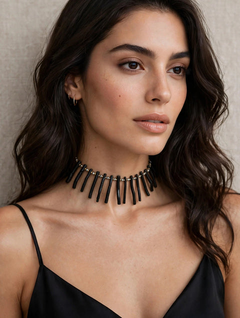 Coral Noir Necklace