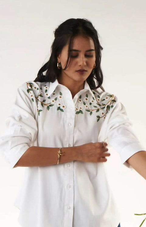 White Embriodery Shirt