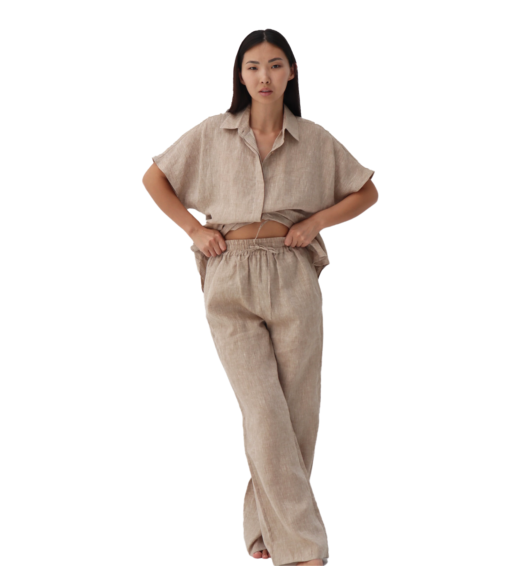 CECILEHOB Celine Linen Set Beige