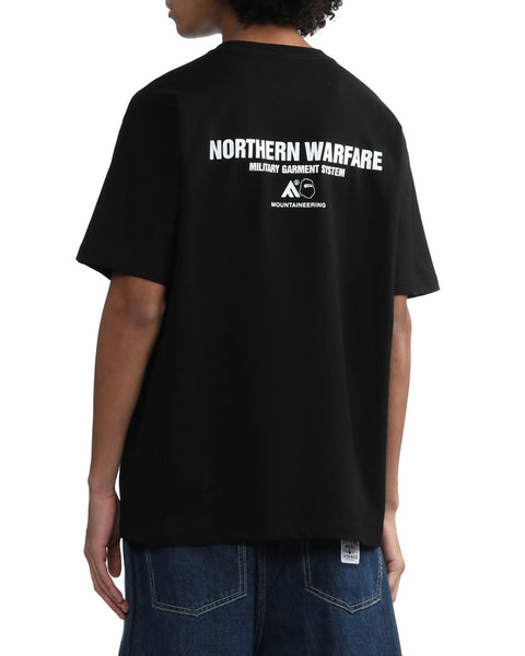 Northern Warfare Black T-shirt in Cotton Jersey