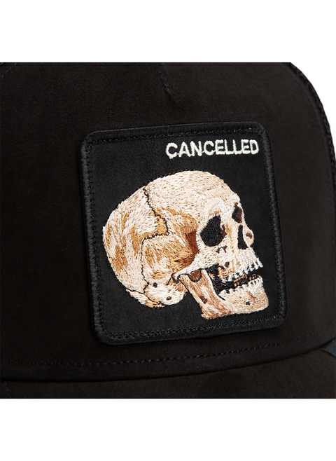 Goorin Bros Suede Cancelled Skull Trucker Cap