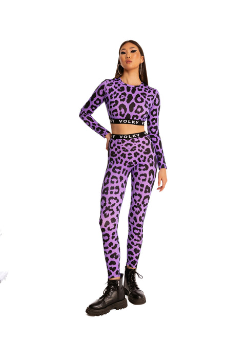 Leopard Sport Set in Purple