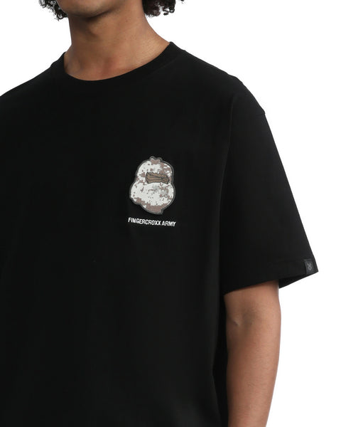 Northern Warfare Black T-shirt in Cotton Jersey