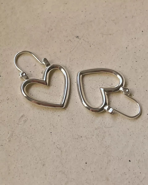 Mini Heartbreaker Hoops- Silver