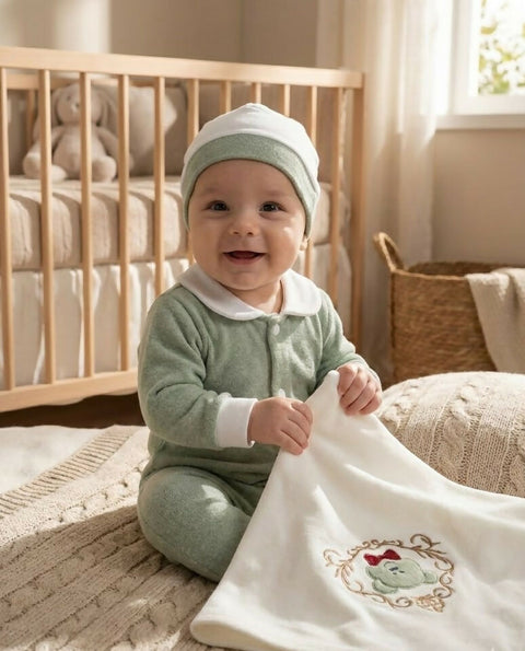 Bobo Newborn Set With Blanket in Khaki