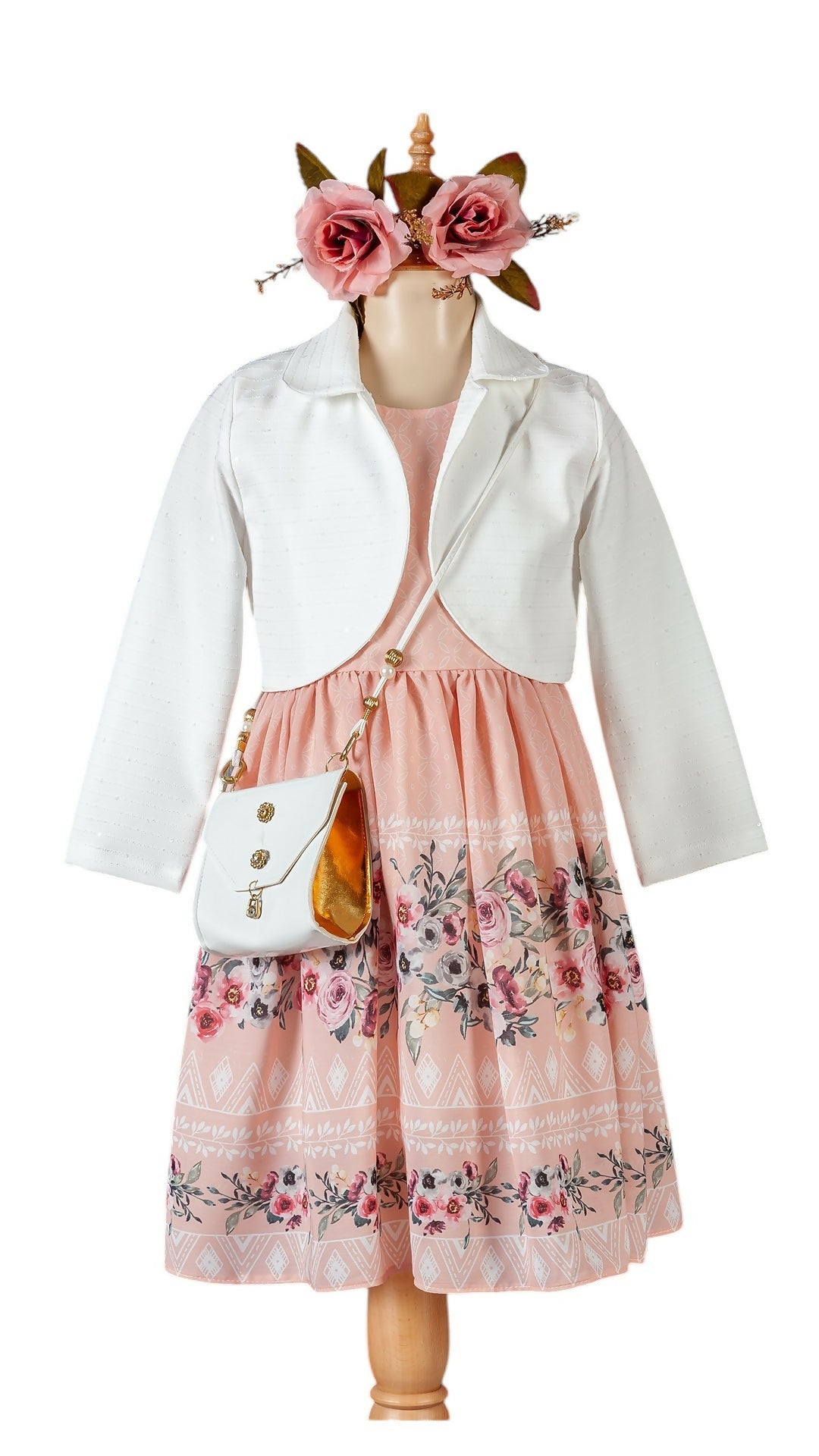 SECIL MIDI DRESS SET- PINK