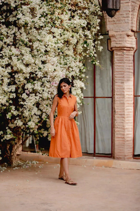 Kor Shirt Dress Terracotta