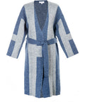 ISA Cardigan Blue with grey melange
