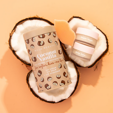 NCLA Beauty Coconut Vanilla Lip Care Set + Lip Scrubber