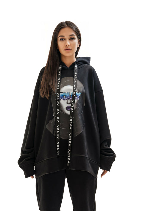 Woman Volky Hoodie in Black