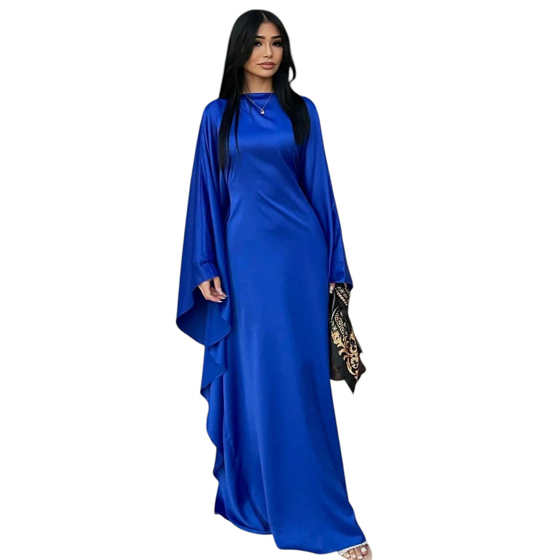 Satin Drape Butterfly Abaya