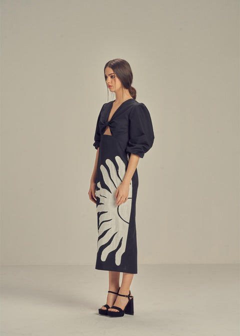 CECILEHOB Sun & Moon Dress Black & White