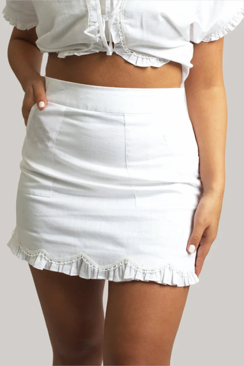 mogra-white-linen-skirt